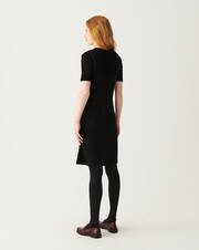 Short pointelle dress with short sleeves