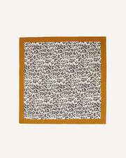 Leopard print silk square scarf 90 cm x 90 cm
