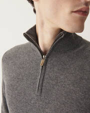 Zip-neck pullover
