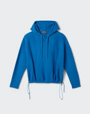 Oversized hoodie with sporty trims