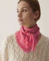Fringed mini square scarf