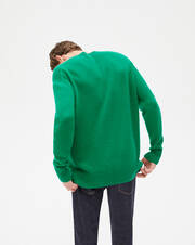 4-ply loose crew-neck sweater