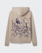 Kraken x EB print zipped hooded sweatshirt