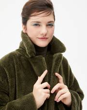 Wool fur coat