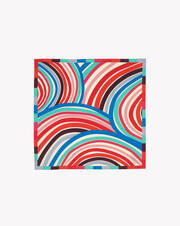 Rainbow silk square scarf 70 x 70 cm