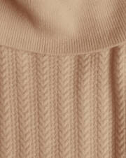 Openwork cable-stitch roll-neck