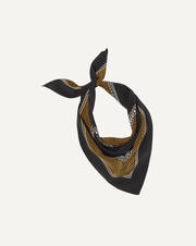Travel mini silk square scarf 60 cm x 60 cm