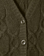 Alpaca/cashmere cable stitch short cardigan