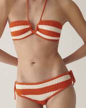 Striped bikini top
