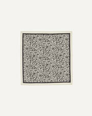 Leopard print mini silk square scarf 60 cm x 60 cm