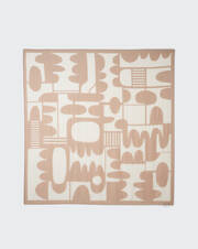 Geometric shapes print square scarf
