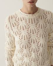 Pull col rond pointelle