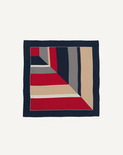 Graphic silk square scarf