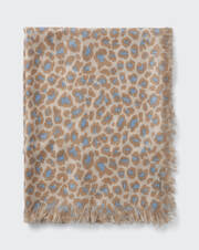 Leopard print square scarf