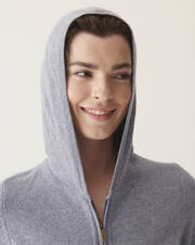 Zip-up hooded pullover