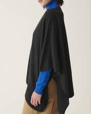 Long poncho with one sleeve