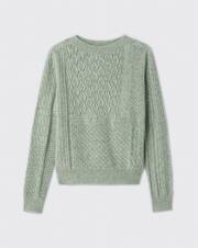 Pull col rond pointelle