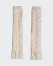 Cable knit arm warmers