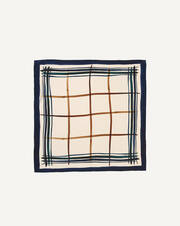 Tartan watercolour silk square scarf 75 x 75 cm
