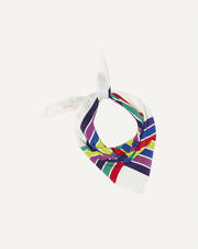 Colourful ribbons mini silk square scarf 60 cm x 60 cm