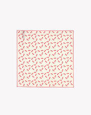 Mini cherries silk square scarf 70 x 70 cm