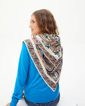 Paisley square scarf 120 x 120 cm