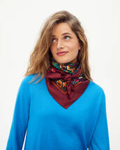 Java silk square scarf 90 x 90 cm