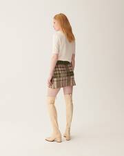 Tartan jacquard mini skirt