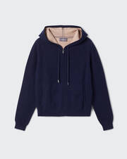 Double-sided zip-up hoodie