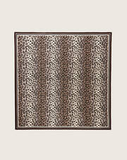 Leopard print square scarf 120 x 120 cm