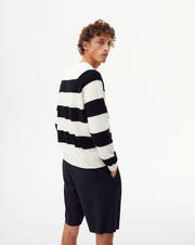 Giant stripes crew-neck sweater