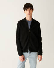 Milano zip-up jacket with shirt-style collar