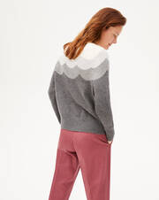 Graphic intarsia crew-neck sweater