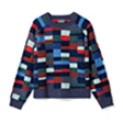 Pull col rond color-block