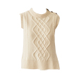 Cables sleeveless round neck jumper