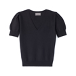 Extrafine V-neck jumper with puff